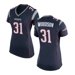Women's Craig Woodson New England Patriots No.31 Game Team Color Jersey - Navy Blue