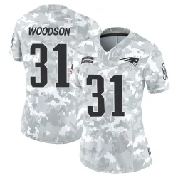 Women's Craig Woodson New England Patriots No.31 Limited 2024 Salute to Service Jersey - Arctic Camo