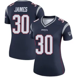 Women's DJ James New England Patriots No.30 Legend Jersey - Navy