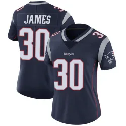 Women's DJ James New England Patriots No.30 Limited Team Color Vapor Untouchable Jersey - Navy