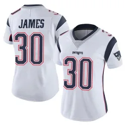 Women's DJ James New England Patriots No.30 Limited Vapor Untouchable Jersey - White