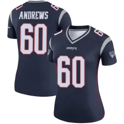 Women's David Andrews New England Patriots No.60 Legend Jersey - Navy