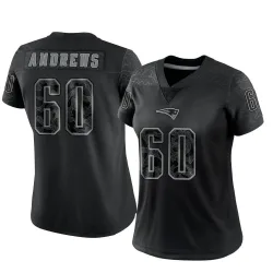 Women's David Andrews New England Patriots No.60 Limited Reflective Jersey - Black