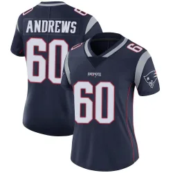 Women's David Andrews New England Patriots No.60 Limited Team Color Vapor Untouchable Jersey - Navy