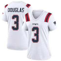 Women's DeMario Douglas New England Patriots No.3 Game Jersey - White