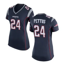 Women's Dell Pettus New England Patriots No.24 Game Team Color Jersey - Navy Blue