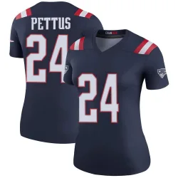 Women's Dell Pettus New England Patriots No.24 Legend Color Rush Jersey - Navy