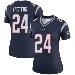 Women's Dell Pettus New England Patriots No.24 Legend Jersey - Navy