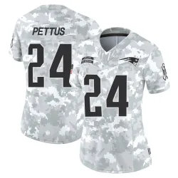 Women's Dell Pettus New England Patriots No.24 Limited 2024 Salute to Service Jersey - Arctic Camo