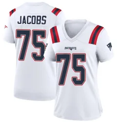 Women's Demontrey Jacobs New England Patriots No.75 Game Jersey - White