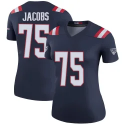 Women's Demontrey Jacobs New England Patriots No.75 Legend Color Rush Jersey - Navy