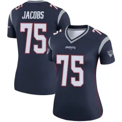 Women's Demontrey Jacobs New England Patriots No.75 Legend Jersey - Navy