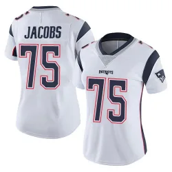 Women's Demontrey Jacobs New England Patriots No.75 Limited Vapor Untouchable Jersey - White
