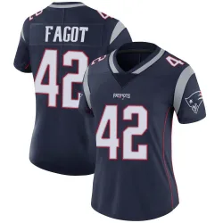 Women's Diego Fagot New England Patriots No.42 Limited Team Color Vapor Untouchable Jersey - Navy