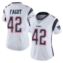 Women's Diego Fagot New England Patriots No.42 Limited Vapor Untouchable Jersey - White