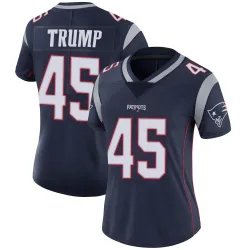 Women's Donald Trump New England Patriots No.45 Limited Team Color Vapor Untouchable Jersey - Navy