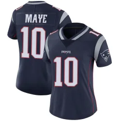 Women's Drake Maye New England Patriots No.10 Limited Team Color Vapor Untouchable Jersey - Navy