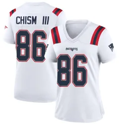 Women's Efton Chism III New England Patriots No.86 Game Jersey - White