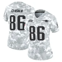 Women's Efton Chism III New England Patriots No.86 Limited 2024 Salute to Service Jersey - Arctic Camo
