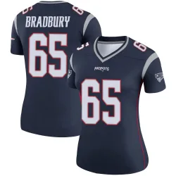 Women's Garrett Bradbury New England Patriots No.65 Legend Jersey - Navy