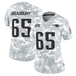 Women's Garrett Bradbury New England Patriots No.65 Limited 2024 Salute to Service Jersey - Arctic Camo