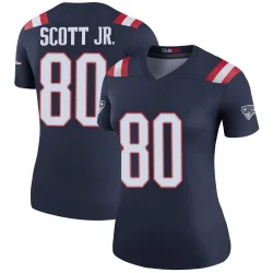 Women's Gee Scott Jr. New England Patriots No.80 Legend Color Rush Jersey - Navy