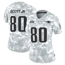 Women's Gee Scott Jr. New England Patriots No.80 Limited 2024 Salute to Service Jersey - Arctic Camo