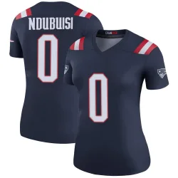 Women's Haggai Ndubuisi New England Patriots No.0 Legend Color Rush Jersey - Navy