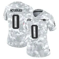 Women's Haggai Ndubuisi New England Patriots No.0 Limited 2024 Salute to Service Jersey - Arctic Camo