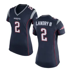 Women's Harold Landry III New England Patriots No.2 Game Team Color Jersey - Navy Blue