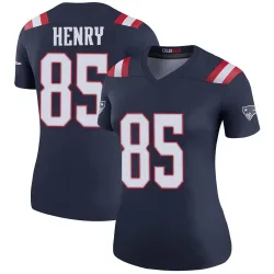 Women's Hunter Henry New England Patriots No.85 Legend Color Rush Jersey - Navy