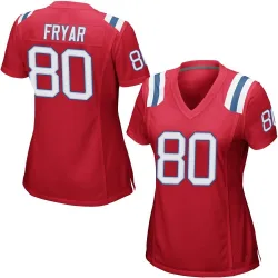 Women's Irving Fryar New England Patriots No.80 Game Alternate Jersey - Red