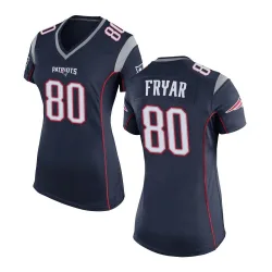 Women's Irving Fryar New England Patriots No.80 Game Team Color Jersey - Navy Blue