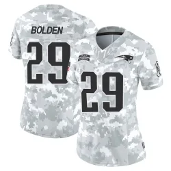 Women's Isaiah Bolden New England Patriots No.29 Limited 2024 Salute to Service Jersey - Arctic Camo