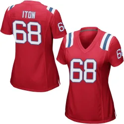 Women's Isaiah Iton New England Patriots No.68 Game Alternate Jersey - Red