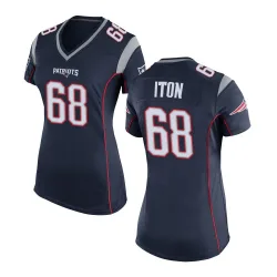 Women's Isaiah Iton New England Patriots No.68 Game Team Color Jersey - Navy Blue