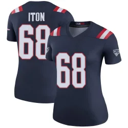 Women's Isaiah Iton New England Patriots No.68 Legend Color Rush Jersey - Navy