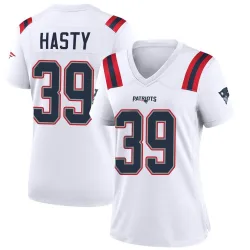 Women's JaMycal Hasty New England Patriots No.39 Game Jersey - White