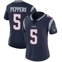 Women's Jabrill Peppers New England Patriots No.5 Limited Team Color Vapor Untouchable Jersey - Navy