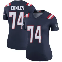 Women's Jack Conley New England Patriots No.74 Legend Color Rush Jersey - Navy