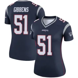Women's Jack Gibbens New England Patriots No.51 Legend Jersey - Navy