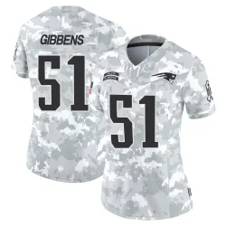 Women's Jack Gibbens New England Patriots No.51 Limited 2024 Salute to Service Jersey - Arctic Camo