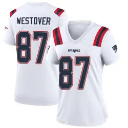 Women's Jack Westover New England Patriots No.87 Game Jersey - White