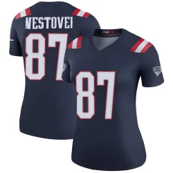 Women's Jack Westover New England Patriots No.87 Legend Color Rush Jersey - Navy