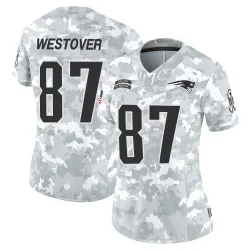 Women's Jack Westover New England Patriots No.87 Limited 2024 Salute to Service Jersey - Arctic Camo