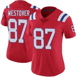 Women's Jack Westover New England Patriots No.87 Limited Vapor Untouchable Alternate Jersey - Red