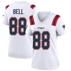 Women's Jaheim Bell New England Patriots No.88 Game Jersey - White