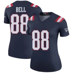 Women's Jaheim Bell New England Patriots No.88 Legend Color Rush Jersey - Navy