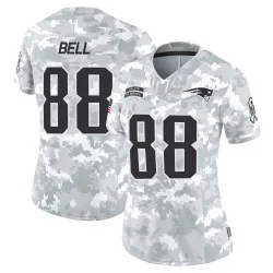 Women's Jaheim Bell New England Patriots No.88 Limited 2024 Salute to Service Jersey - Arctic Camo