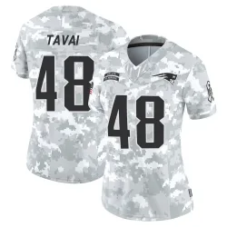 Women's Jahlani Tavai New England Patriots No.48 Limited 2024 Salute to Service Jersey - Arctic Camo